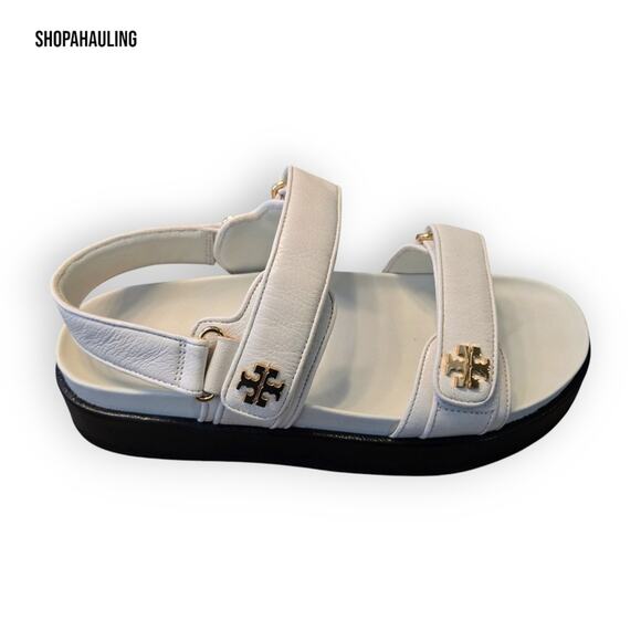 Tory Burch Cream and Black Sandals - Picture 10 of 12